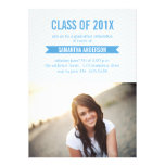 Chevron Graduation Invitation Announcement Blue