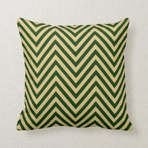 Chevron - hunter green sand throw pillow Zazzle