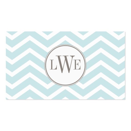 Chevron Monogram Calling Card Business Card Templates (front side)
