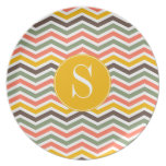 Chevron Monogram Personalized Plate