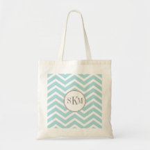 Chevron Monogram Personalized Tote Bags