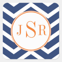 Chevron Monogram Sticker stickers