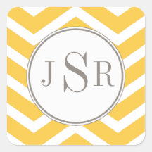 Chevron Monogram Sticker