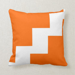 Chevron Orange and White Pillows