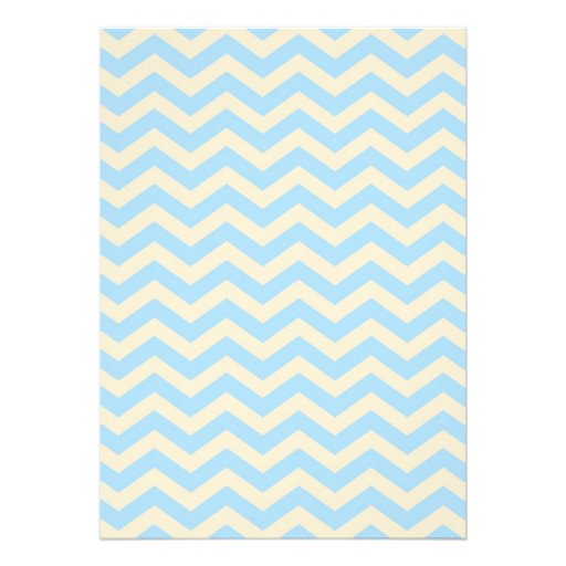Chevron Owl Themed Baby Shower Invitations - Boy