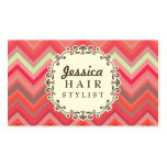 Chevron Pattern Hair Stylist Appointment Cards Business Card
