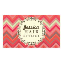 Chevron Pattern Hair Stylist Appointment Cards Business Card