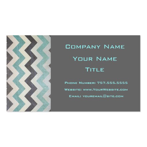 Chevron Pattern on Metal Texture Business Card (back side)