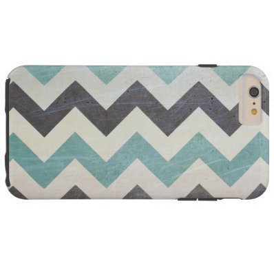 Chevron Pattern On Metal Texture Tough iPhone 6 Plus Case