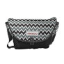 Chevron Pattern Rickshaw Messenger Bag (black)