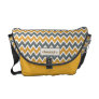 Chevron Pattern Rickshaw Messenger Bag (canary)