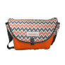 Chevron Pattern Rickshaw Messenger Bag (coral)