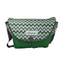 Chevron Pattern Rickshaw Messenger Bag (green)