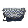 Chevron Pattern Rickshaw Messenger Bag (navy)