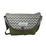 Chevron Pattern Rickshaw Messenger Bag (olive)
