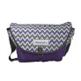 Chevron Pattern Rickshaw Messenger Bag (purple)