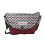 Chevron Pattern Rickshaw Messenger Bag (wine)