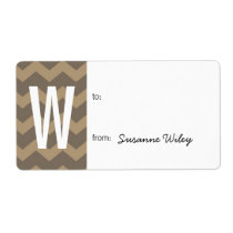 Chevron pattern smoke gray to from holiday gift labels