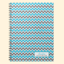 Chevron Pattern Trendy Notebook (aqua) notebooks
