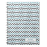 Chevron Pattern Trendy Notebook (baby blue)
