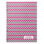 Chevron Pattern Trendy Notebook (fuchsia)