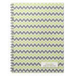 Chevron Pattern Trendy Notebook (lime)