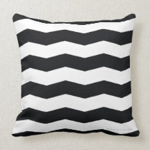 Chevron Pillow in Licorice/White