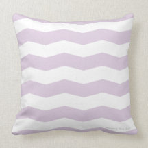 Chevron Pillow in Lilac/White
