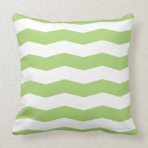 Chevron Pillow in Mojito/White