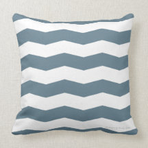 Chevron Pillow in Stormy/White