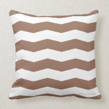 Chevron Pillow in Toasted Coconut/White