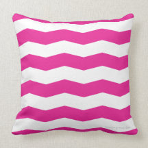 Chevron Pillow in Tropic Floral Pink/White