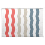 Chevron Placemat in Stormy/Sand/Tangerine Multi