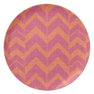 Chevron Plate-Berry Citrus
