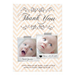 Chevron Polaroids Baby Photos Thank You Note Cards invitations