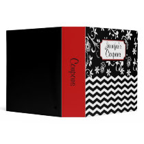 Chevron Print Personalized Custom Coupon Binder binders