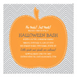 Chevron Pumpkin Halloween Party Invite