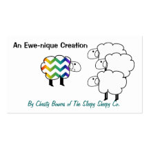Chevron Rainbow Sheep Hang Tag and Business Card