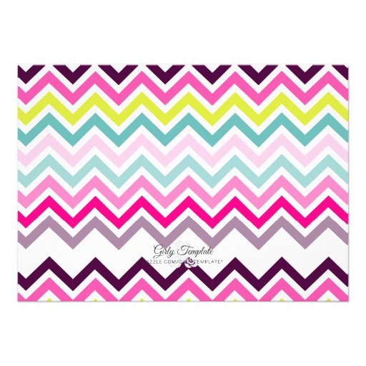 Chevron Retro Groovy Owl Birthday Party Custom Invitation