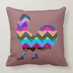 Chevron Rooster Pattern Pillows