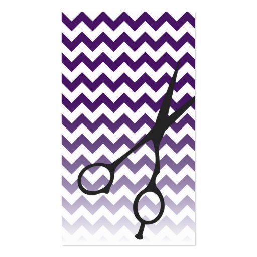 Chevron Shears Barber/Cosmetologist Business Card (front side)