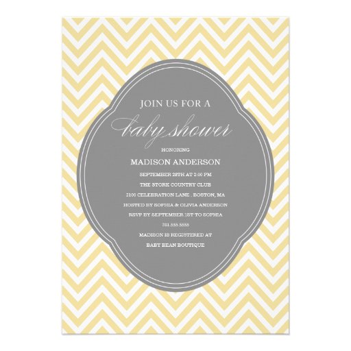 CHEVRON SHOWER | BABY SHOWER INVITATIONS