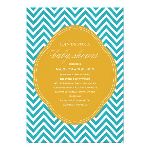 CHEVRON SHOWER | BABY SHOWER INVITATIONS