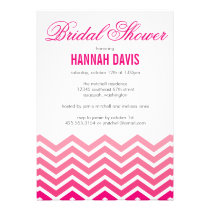 Chevron Shower Invitation - Fuchsia invitations