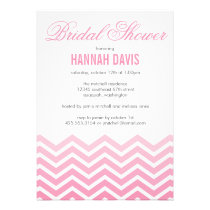 Chevron Shower Invitation - Pink invitations
