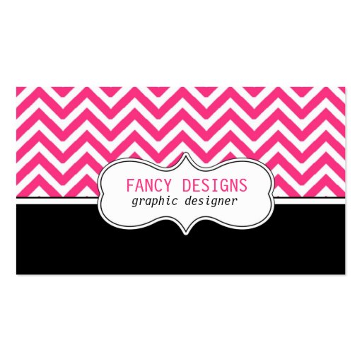 Chevron Stripes Business Card (front side)