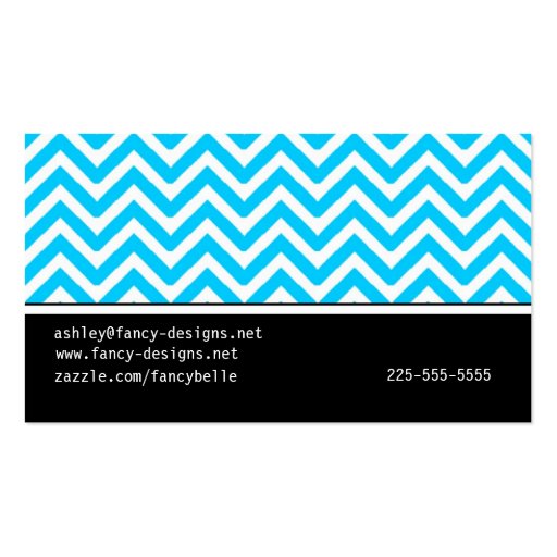 Chevron Stripes Business Card Template (back side)