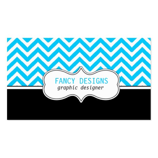 Chevron Stripes Business Card Template (front side)