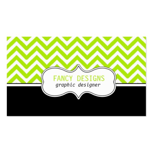 Chevron Stripes Business Cards (front side)