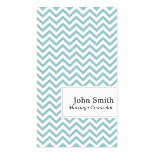 Chevron Stripes Marriage Counseling Business Card (front side)